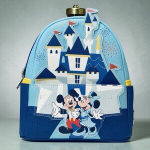 Loungefly Mickey Minnie Mini Backpack Disneyland 65th Anniversary Disney